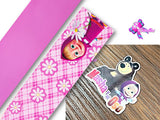 PXQ00201 - 1 Listón Estampado + 1 Listón Unicolor + 1 Resina para Moño