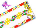 LBP07195 - Listón Estampado de 7,5 cm - Clases (Tira de 81cm)