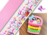 PAQ01195 - 1 Listón Estampado + 1 Listón Unicolor + 1 Shaker Grande para Moño
