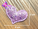 CMS30058 - Vinil Glitter de 4cm x 3cm - Corazon Lila