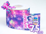 LBP07439 - Listón Estampado de 7,5 cm - Huntrix (por tira de 81 cm)