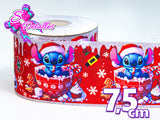 LBP27462 - Listón Estampado de 7,5 cm - Navidad (por metro)