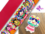PXQ00020 - 1 Listón Estampado + 1 Listón Unicolor + 1 Resina para Moño