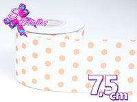 LBP07413 - Listón Impreso de 7,5 cm - Puntos (por metro)