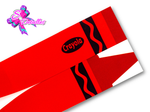 LBP07184 - Listón Estampado de 7,5 cm - Crayola Roja (Tira de 81 cm)