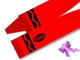 LBP07184 - Listón Estampado de 7,5 cm - Crayola Roja (Tira de 81 cm)