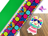 PXQ00021 - 1 Listón Estampado + 1 Listón Unicolor + 1 Resina para Moño