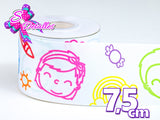 LBP07078 - Listón Impreso de 7,5 cm - Niños (por metro)