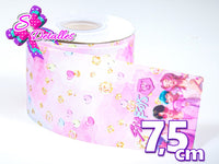 LBP07083 - Listón Estampado de 7,5 cm - Huntrix (Tira)