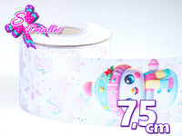 LBP27435 - Listón Estampado de 7,5 cm - Navidad (Tira)