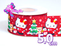 LBP26142 - Listón Estampado de 5,0 cm - Navidad (por metro)