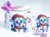 LBP27463 - Listón Estampado de 7,5 cm - Navidad (por metro)