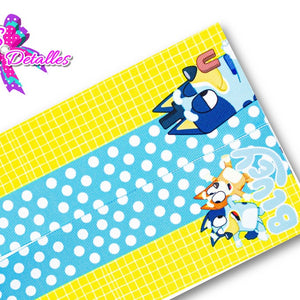 LBP07259 - Listón Estampado de 7,5 cm - Bluey (por tira)