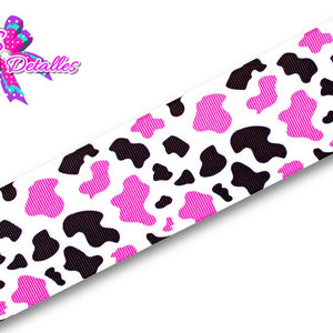 LBP06069 - Listón Estampado de 5,0 cm - Vaca (por metro)
