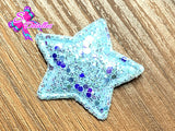 CMS30064 - Vinil Glitter de 3cm x 3cm - Estrella Azul