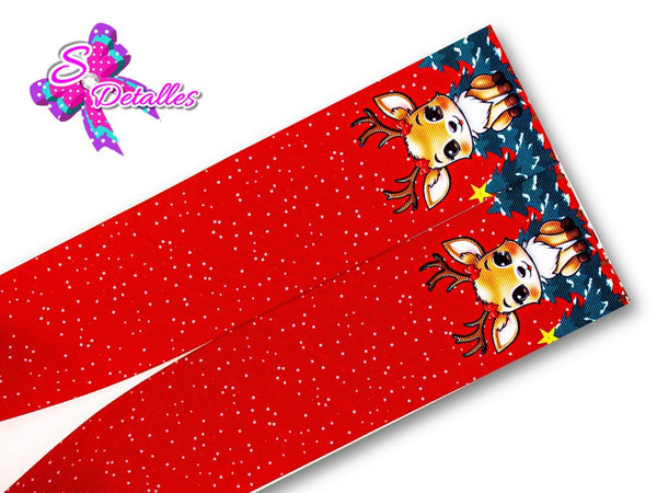LBP27436 - Listón Estampado de 7,5 cm - Navidad (Tira)