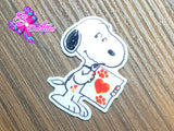 CM00177 - Resina de 5cm x 5cm - Snoopy