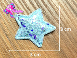CMS30064 - Vinil Glitter de 3cm x 3cm - Estrella Azul