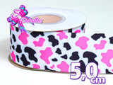 LBP06069 - Listón Estampado de 5,0 cm - Vaca (por metro)