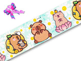 LBP07401 - Listón Estampado de 7,5 cm - Capibara (por metro)