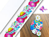 PAQ01200 - 1 Listón Estampado + 1 Listón Unicolor + 1 Shaker Grande para Moño