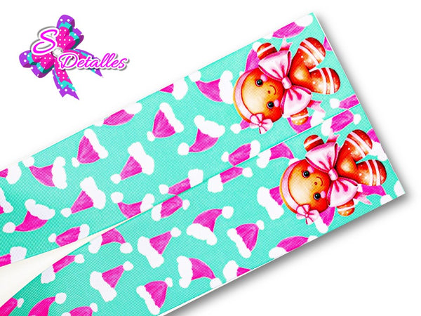 LBP27437 - Listón Estampado de 7,5 cm - Navidad (Tira)