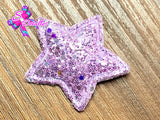CMS30065 - Vinil Glitter de 3cm x 3cm - Estrella Lila