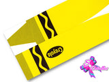 LBP07108 - Listón Estampado de 7,5 cm - Crayola Amarilla (Tira de 81 cm)