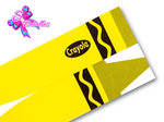 LBP07108 - Listón Estampado de 7,5 cm - Crayola Amarilla (Tira de 81 cm)