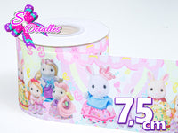 LBP07209 - Listón Impreso de 7,5 cm - Ternurines (por metro)