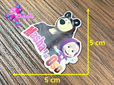 CM00144 - Resina de 5cm x 5cm - Masha y el Oso