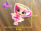 CM00166 - Resina de 5cm x 5cm - Ballerina Cappuccina