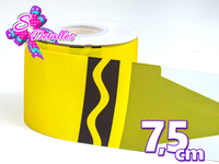 LBP07108 - Listón Impreso de 7,5 cm - Crayola (Tira de 81 cm)