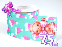 LBP27437 - Listón Estampado de 7,5 cm - Navidad (Tira)