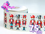 LBP27465 - Listón Estampado de 7,5 cm - Navidad (por metro)