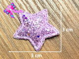 CMS30065 - Vinil Glitter de 3cm x 3cm - Estrella Lila