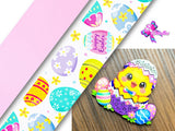 PAQ01202 - 1 Listón Estampado + 1 Listón Unicolor + 1 Shaker Grande para Moño