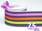 LBP07282 - Listón Estampado de 7,5 cm - Rayas (por metro)