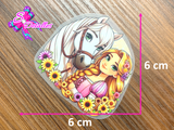 PDTF0014 - Planchable DTF de 6cm x 6cm - Rapunzel