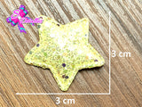 CMS30066 - Vinil Glitter de 3cm x 3cm - Estrella Amarilla