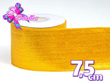 LBM07014 - Listón Metalico de 7,5 cm - Amarillo (por metro)