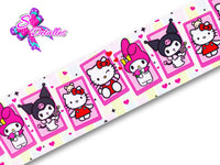 LBP07353 - Listón Impreso de 7,5 cm - Hello Kitty (por metro)