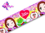 LBP07202 - Listón Estampado  de 7,5 cm - Lara Campos (por metro)