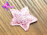 CMS30067 - Vinil Glitter de 3cm x 3cm - Estrella Rosa
