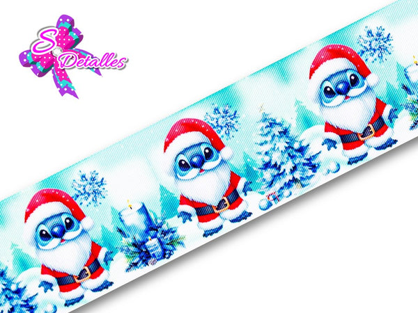 LBP27439 - Listón Estampado de 7,5 cm - Navidad (por metro)