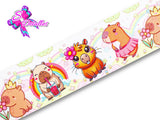 LBP07342 - Listón Estampado de 7,5 cm - Capibara (por metro)