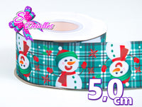 LBP26143 - Listón Estampado de 5,0 cm - Navidad (por metro)