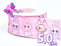 LBP06001 - Listón Impreso de 5,0 cm - Labubu (por metro)