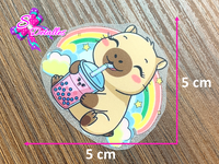 PDTF0001 - Planchable DTF de 5cm x 5cm - Capibara Bebida