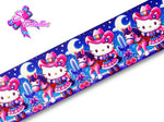 LBP07297 - Listón Estampado  de 7,5 cm - Hello kitty (por metro)